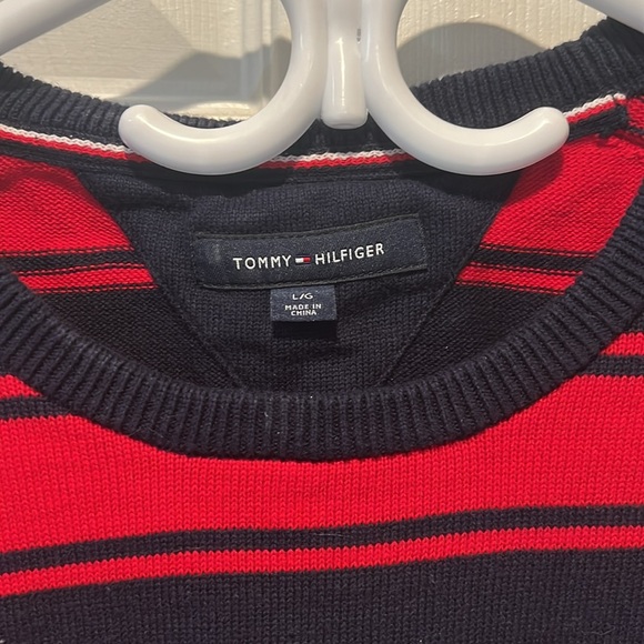 Striped Tommy Hilfiger casual sweater.  Worn once - Picture 2 of 3